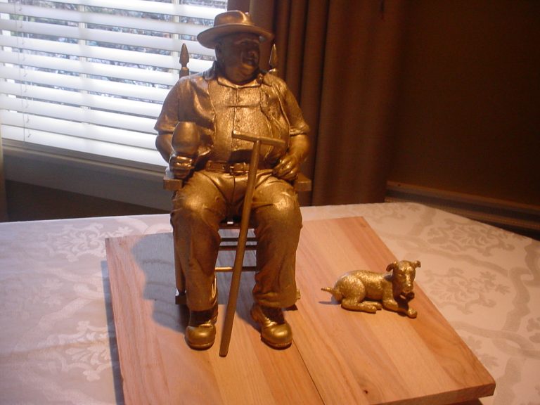 I have always felt honored to have been in on the team that designed Bookers statue at the Jim Beam Distillery.  This was the sample we eventually approved.