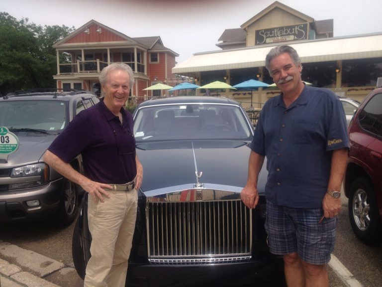Enjoying the fruits of my labor…taking a ride in my Rolls Royce with a buddy in 2013, Dan Dunn.