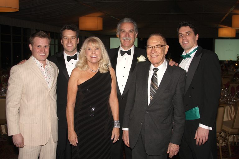The RumChata team (my family) at an awards ceremony in 2013.   From left to right, Nick, Charlie, Susan, Moi, Dad and TJ.