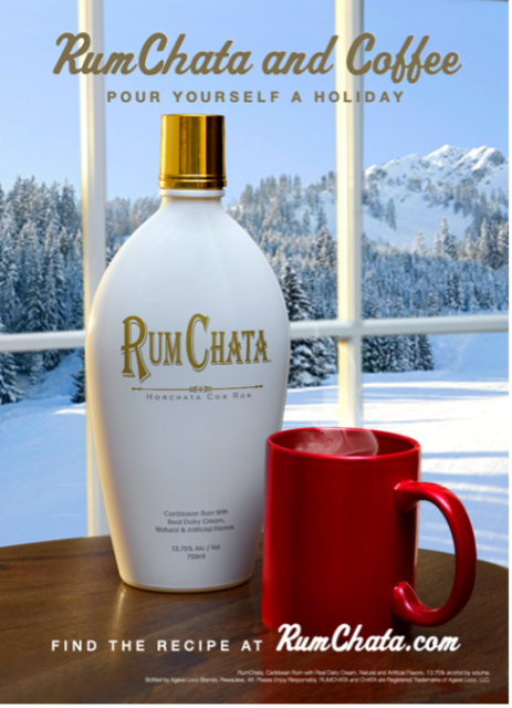RumChata seasonal advertising for Fall, Winter and Summer.  Pour yourself a Holiday and a Vacation.